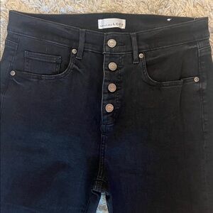 LOFT Black Denim Button-Fly Jeans - Size 10